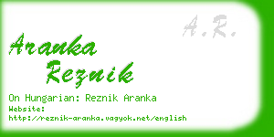 aranka reznik business card